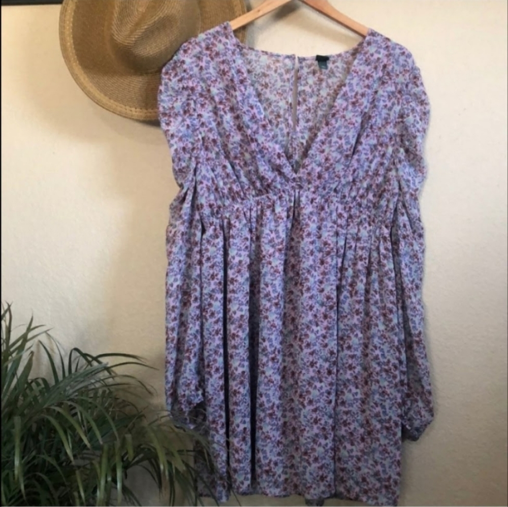 wild fable | Long Sleeve Floral Mini Dress - Picture 9 of 14